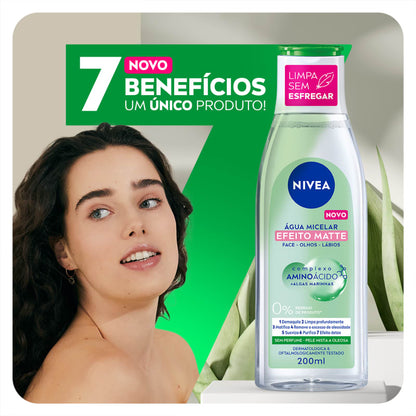 NIVEA Solução de Limpeza 7 em 1 Efeito Matte - Água Micelar 200ml