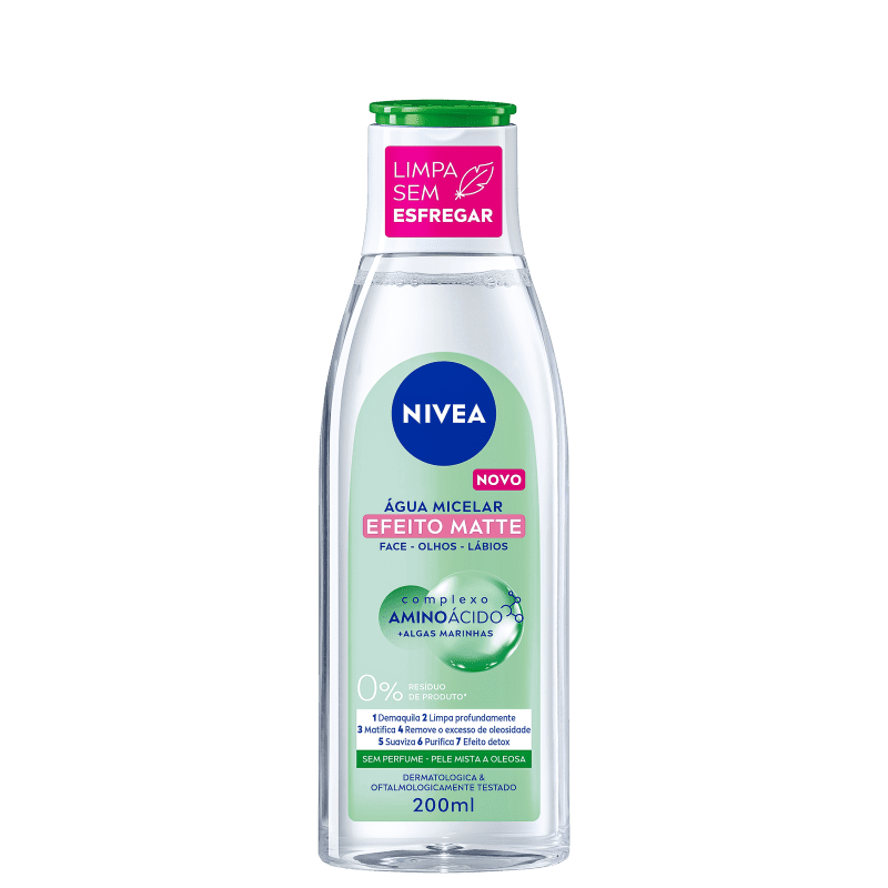 NIVEA Solução de Limpeza 7 em 1 Efeito Matte - Água Micelar 200ml