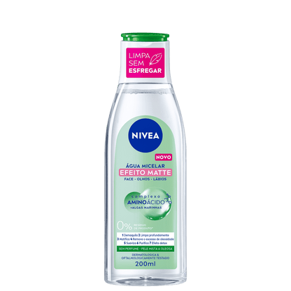 NIVEA Solução de Limpeza 7 em 1 Efeito Matte - Água Micelar 200ml