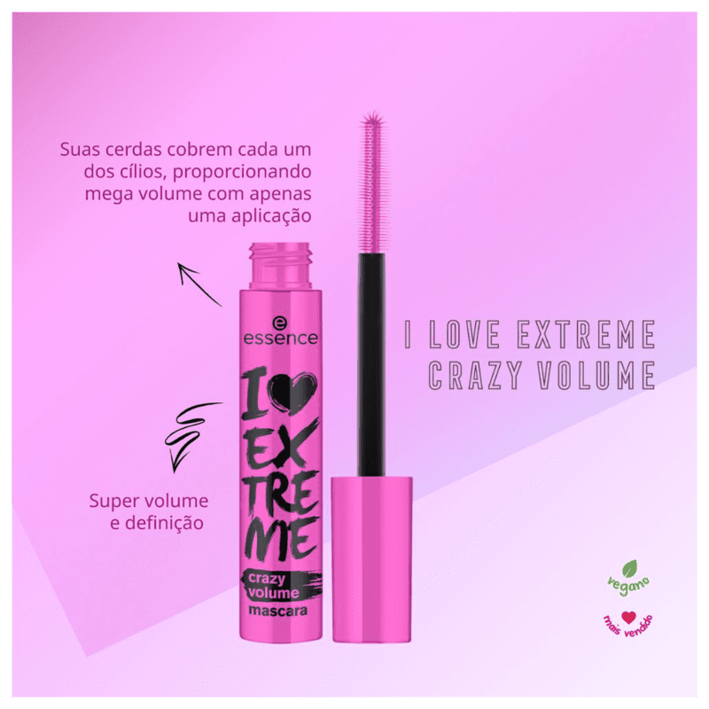 Essence I Love Extreme Crazy Volume - Máscara para Cílios 12ml
