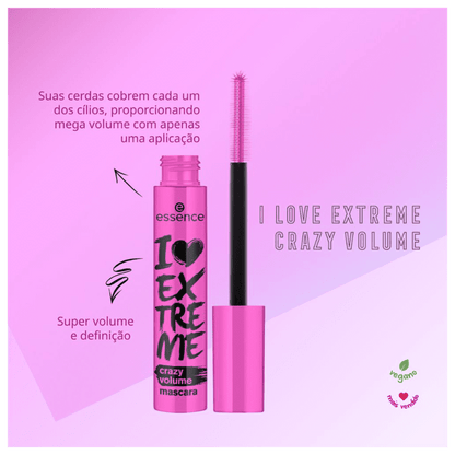 Essence I Love Extreme Crazy Volume - Máscara para Cílios 12ml