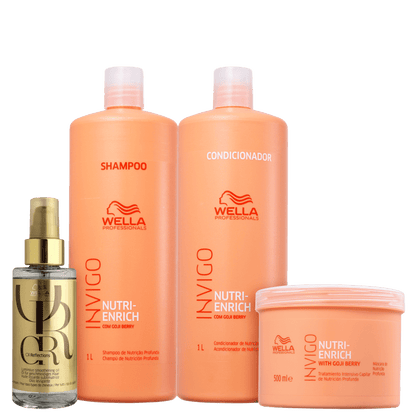 Kit Wella Professionals Invigo Nutri-Enrich Quarteto Shine Salon (4 Produtos)